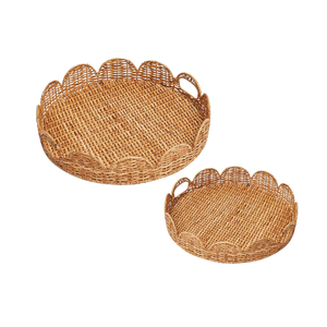 ถาดอาหารหวายทอด้วยมือที่มีเสน่ห์สำหรับจัดแสดงอาหารและตกแต่งบ้านในราคาโรงงานตามสั่ง - Product Image 1