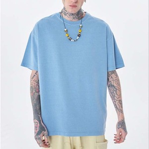 T-shirt surdimensionné vintage lavé 220 g/m² pour hommes 100% coton Logo personnalisable Service ODM/OEM avec T-Shirt à manches courtes pour hommes - Product Image 6