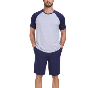 Conjunto de camiseta y pantalones cortos para hombre, trajes de pantalones de manga de verano, ropa de calle informal transpirable, camisas de algodón de estilo callejero para hombre de BD - Product Image 1