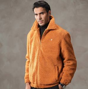Chaqueta Sherpa de Alta Calidad para Hombre, Manga Larga, con Cierre, Gruesa, Transpirable, con Cuello Alto, Logotipo Frontal, Talla Grande - Product Image 1