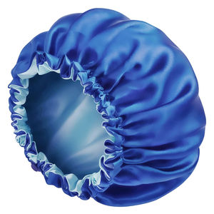 2025 nuevo gorro de seda satinada Pelo Rizado trenza gorros para dormir mujeres grande de doble capa ajustable vino rojo gorro de alta calidad - Product Image 6