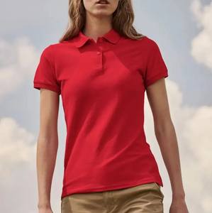 100% algodón orgánico mujer verano para Polos logotipo bordado personalizado tela Oxford de alta calidad suave Casual mejor precio - Product Image 6