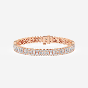 6ctw Princess Lab Grown Diamond Bracelet 6 Inch Fashion Luxury Jewelry Adjustable Elegant Gift for Women Girls - Product Image 2