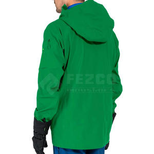 Poliéster Nylon Moda Con capucha Exterior Hard Shell Ligero Transpirable Cortavientos Lluvia Chaqueta de invierno - Product Image 3