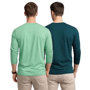 เสื้อยืดแขนยาวผู้ชาย Blanktee Basictee ผ้าฝ้ายผสมโพลีเอสเตอร์เนื้อนุ่ม แฟชั่นยั่งยืน คอกลม - Product Image 3
