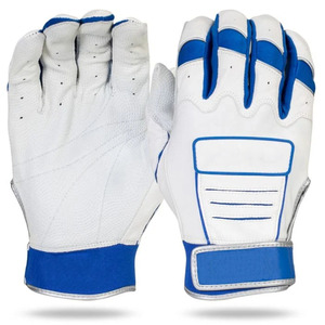 Gants de bating de baseball de couleur grise et blanche personnalisés Gants de frappeur de baseball en cuir antidérapants à longue manchette - Product Image 6