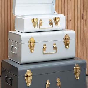 <b>Decorative</b> Metal Trunk <b>Box</b> Handmade <b>Storage</b> Container in Best Price With Customization - Product Image 4
