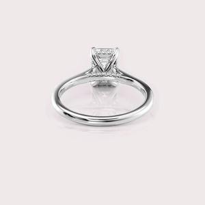 IGI Certified Emerald Cut Lab Grown Diamond Engagement <b>Ring</b> 14K Yellow / White & Rose Gold Solitaire Diamond <b>Ring</b> for Women - Product Image 4
