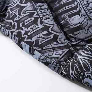 OEM Custom Men's Winter <b>Jacket</b> with <b>Padded</b> Bubble Coat Duck Down <b>Hood</b> Stand Collar-Formal Style Canvas Fabric Shiny <b>Jacket</b> - Product Image 5