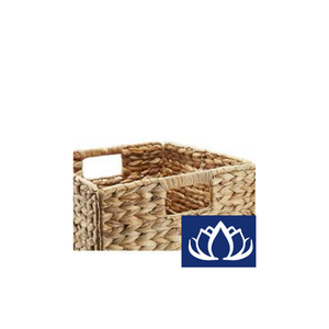 Blue Lotus Handmade Elegant Vintage <b>Water</b> <b>Hyacinth</b> <b>Basket</b> Rustic Woven Rectangle Tray and Storage Organizer - Product Image 6