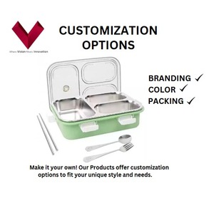 Boîte à lunch portable en acier inoxydable avec couvercle isolé, sûre et anti-poussière, rangement pour étudiants pour le stockage des aliments - Product Image 3