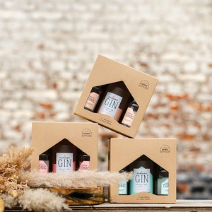 Customizable 2025 luxury gastronomical <b>gift</b> set with 3x50cl farmed gin 4x25cl tonic elegant <b>bottle</b> <b>gift</b> <b>boxes</b> ideal for VIP - Product Image 5