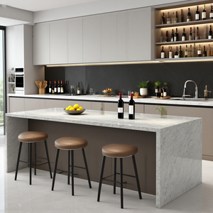 Oem Durable hiện đại calacatta Trắng grey sóng Đá Nhân Tạo slab Countertop nhà bếp phòng tắm Vanity bảng Top tường khách sạn - Product Image 1