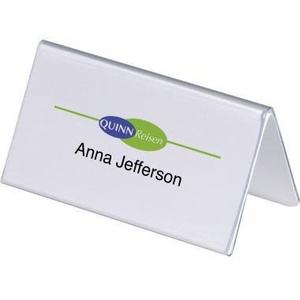 Tarjetas y Números de Mesa Transparentes de PVC-Hardfoil Resistentes de 100 x 52/104 mm, 25 Unidades por Paquete - Product Image 1