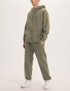 Conjuntos de Chándal con Logotipo Personalizado de Fábrica de Invierno, Conjuntos de Sudadera con Capucha y Pantalones de Felpa Francesa Casuales para Hombre - Product Image 3