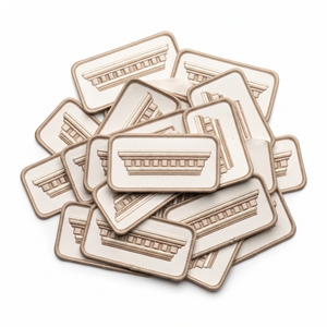 Badge rond bleu nautique en forme de nœud de corde, avec bordure blanche en sergé assortie, à thermocoller, pour fournisseur de patchs personnalisés - Product Image 4