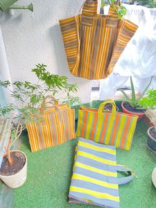 ถุงผ้าไนลอนรีไซเคิลเป็นมิตรกับสิ่งแวดล้อมขนาดใหญ่ถุงช้อปปิ้งพลาสติกอย่างยั่งยืนถุงซักผ้า - Product Image 2