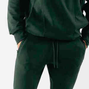 Logo privé vente en gros sweat à capuche 100% coton pantalon jeunesse polaire pantalons de survêtement pantalons joggeurs pour la course et l'entraînement d'hiver - Product Image 2