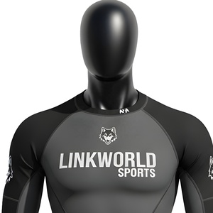 Custom Design Your Own Basketball Sports Fitness Training Wear Unisex Rash Guard Private Label Polyester Mesh Breathable <b>Quick</b> - Product Image 4