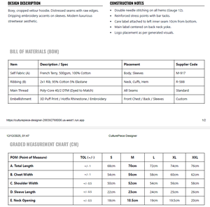 เสื้อฮู้ดดี้ผู้ชายแบบครอป Velour Reverie รุ่นพรีเมียม งานปักคุณภาพสูง ผ้าฝ้าย 100% สไตล์สตรีทแวร์ ดีไซน์เนอร์ แฟชั่นแนวเมือง - Product Image 6