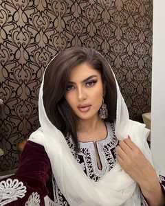 Dernier Vintage Afghani-Style femmes modeste robe de soirée de mariage tailles personnalisées couleurs manches longues respirant lavable dentelle bouton - Product Image 3