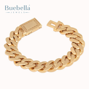 Venta caliente 15mm 18K Chapado en oro 925 Plata de ley VVS Moissanite Diamond Iced Miami Cuban Link Bracelet - Product Image 3