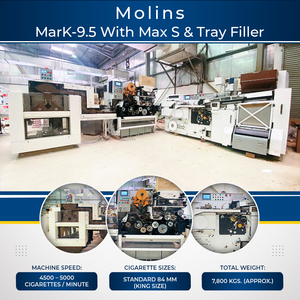 Used Molins Mark 9.5 Refurbished <b>Cigarette</b> Production <b>Machine</b> Fully Functional with Tray Loader for Sale - Product Image 2