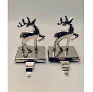 Modern Silver <b>Stocking</b> Holder <b>Hanger</b> with Mirror Finished Ideal for Elegant Holiday Festive Gifts and Stylish Decor Display - Product Image 2