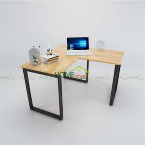 BGDCN68001 - Bureau de direction en L de luxe 1,2 m x 1,2 m en MFC avec pieds en fer 25x50 mm, design contemporain, assemblage requis - Product Image 1