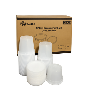 Contenedores de Plástico PP Resistentes ProTakeOut de 25 oz con Tapas (4.63x4.33 Pulgadas) 240 Sets (24/20) Aptos para Microondas y Congelador - Product Image 3