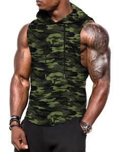 เสื้อฮู้ดออกกำลังกายแบบไม่มีแขนสำหรับผู้ชาย ทรงเข้ารูป เหมาะสำหรับการฝึกซ้อม ฟิตเนส เพาะกาย สวมใส่สบาย - Product Image 1