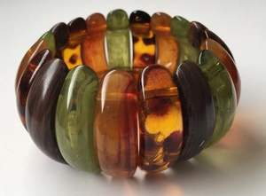 Bracelet jonc ovale coloré en résine perlée style bohème pour femmes et filles – Vente en gros - Product Image 4