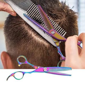 Bán Sỉ Kéo Tỉa Răng Hai Lưỡi Cầu Vồng Kéo Cắt Tóc Chuyên Nghiệp Chất Lượng Cao Titan Salon - Product Image 4