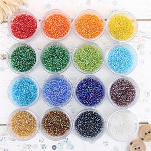 Perles de verre au chalumeau en cristal lumineux faites à la main couleurs vives bijoux à bricoler soi-même accessoires en gros pour Bracelet boule perles de cristal - Product Image 1