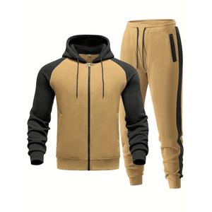 Conjunto Deportivo de Algodón con Parches Personalizados para Hombre, Chaqueta con Capucha y Logotipo Bordado, Pantalones Deportivos, Conjunto de 2 Piezas, Ropa Deportiva Urbana - Product Image 1