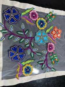 Applique en dentelle de luxe couture, broderie florale 3D en sequins et perles à la main, pour robes et robes de soirée - Product Image 5