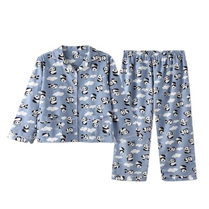 Conjunto de Pijama Largo de Algodón con Estampado Animal, Térmico, Transpirable, Informal, para Mujer, Tallas Grandes, para Primavera - Product Image 1