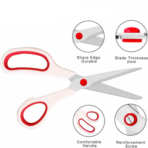 Ciseaux de bureau multifonctionnels, ensemble d'outils artisanaux, manche en acier inoxydable, réutilisables, pour l'école et la papeterie - Product Image 6