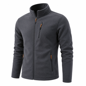 Veste polaire unisexe personnalisée pour l'entraînement hiver-automne, course à pied, protection, sports de plein air, randonnée, fermeture éclair, légère, contre le froid - Product Image 1