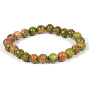 Pulsera de Cristal Unakita, Piedra Preciosa Natural Curativa para el Equilibrio y la Sanación Emocional - Product Image 3