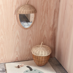 Miroir mural en rotin élégant de haute qualité en forme de fruit chambre d'enfant décor à la maison meubles de maison faits à la main en gros du Vietnam - Product Image 4