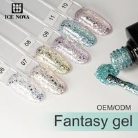ICE NOVA Fantasy Gel Gel d'extension de haute qualité 26 couleurs Sparkle Acrylic Polygeling Build Gel disponible pour la conception de vos ongles