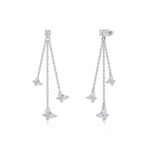 Pendientes de gota de mariposa Vintage para mujer, acento de perla glamurosa para joyería de aleación de fiesta - Product Image 1