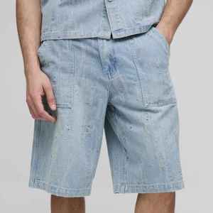 Pantalones Cortos de Mezclilla para Hombre, Precio al por Mayor, OEM, Ropa de Verano, 100% Algodón, Lavado a la Piedra - Product Image 1
