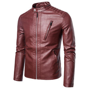 Chaqueta de cuero exigente para hombre Chaquetas de cuero al por mayor para hombre - Product Image 5