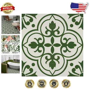 Carreaux de sol imperméables Floral Peel and Stick 20 carrés de 11,8 pouces avec finition mate pour revêtement de sol - Product Image 1