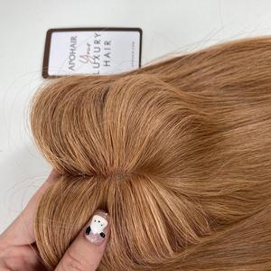 Listo para enviar 16 ''Cabello humano europeo Topper Mono Hair en 33H Color Extensiones de alta calidad - Product Image 4