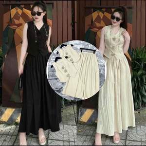 Best Choice Elegant Short-Sleeve Blazer and Long <b>Skirt</b> Set - Perfect Blend of Modern Style and Sophistication for <b>Office</b> - Product Image 6