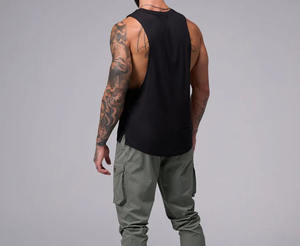 Débardeur de musculation pour homme en coton lourd personnalisé OEM, débardeur de fitness musculaire, débardeur de course à pied en spandex - Product Image 2