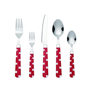 Ensemble de couverts aspect attrayant ensemble de vaisselle en acier inoxydable poignée en résine Design acier miroir artisanat métal argent Ware - Product Image 4